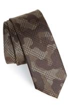 Men's The Tie Bar Camo Silk Tie, Size - Brown
