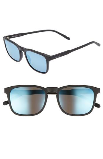 Women's Maho 53mm Charleston Polarized Rectangular Sunglasses - Charcoal