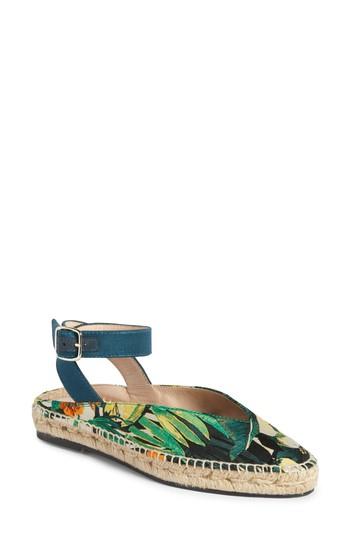 Women's Stuart Weitzman Toga Ankle Wrap Espadrille M - Green