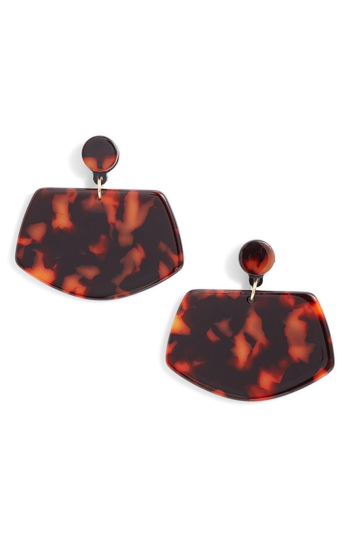 Women's Halogen Resin Geo Drop Earrings