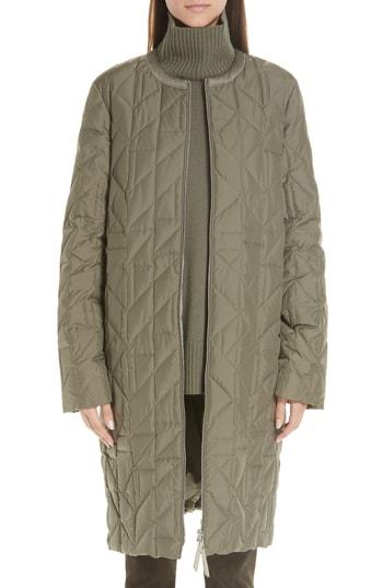 Women's Lafayette 148 New York Callahan Quilted Coat - Green