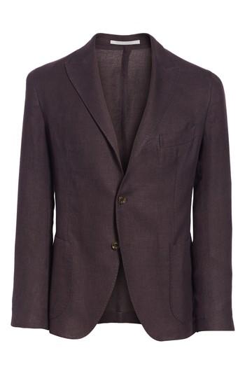 Men's Eleventy Trim Fit Linen Blend Blazer R Eu - Purple