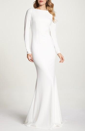 Women's Noel And Jean Cowl Back Crepe Gown - Ivory