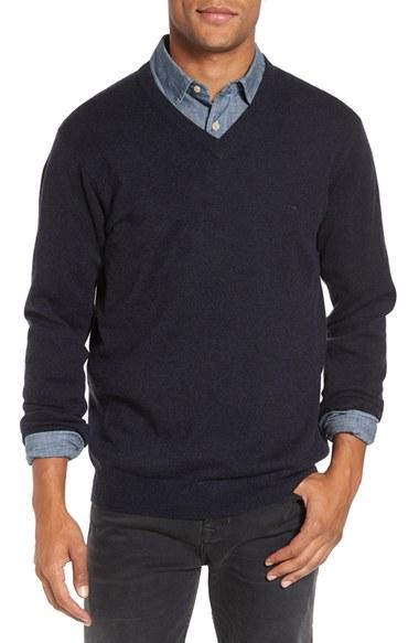 Men's Rodd & Gunn 'inchbonnie' Wool & Cashmere V-neck Sweater - Blue