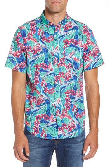 Men's Vineyard Vines Murray Slim Fit Floral Sport Shirt - Blue
