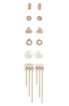 Women's Bp. 6-pack Imitation Pearl & Crystal Earrings