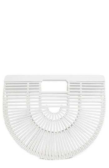 Cult Gaia Small Ark Bamboo Handbag - White