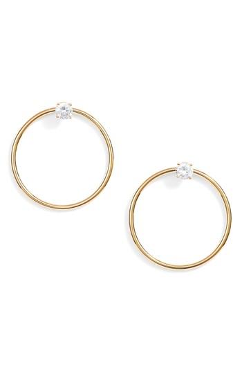 Women's Vince Camuto Crystal Stud Hoop Earrings