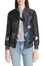 Women's Ted Baker London Hayzl Wonderland Jacquard Bomber Jacket - Blue/green