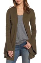 Women's Hinge Ruched Bell Sleeve Cardigan, Size - Green