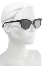 Women's Diff Ivy 56mm Polarized Cat Eye Sunglasses - Black/ Dark Smoke