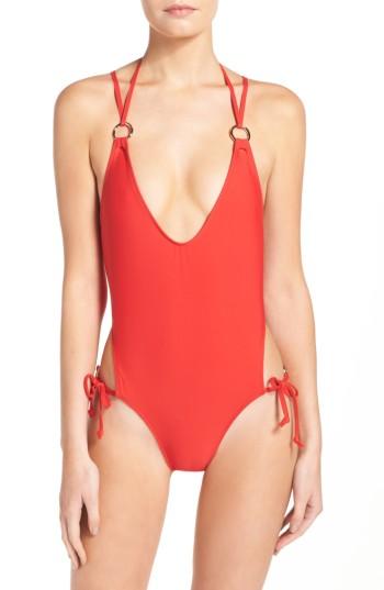 Women's For Love & Lemons Mallorca One-piece Swimsuit - Black