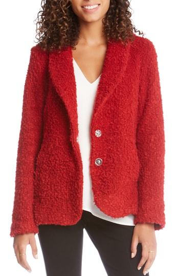 Women's Karen Kane Boucle Jacket - Red