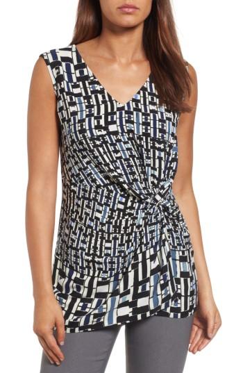 Women's Nic+zoe Check Mix Sleeveless Top - Beige