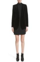 Women's Saint Laurent Velvet Blazer Us / 36 Fr - Black