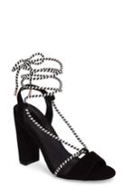 Women's Topshop Reno Ankle Tie Sandal .5us / 38eu - Black