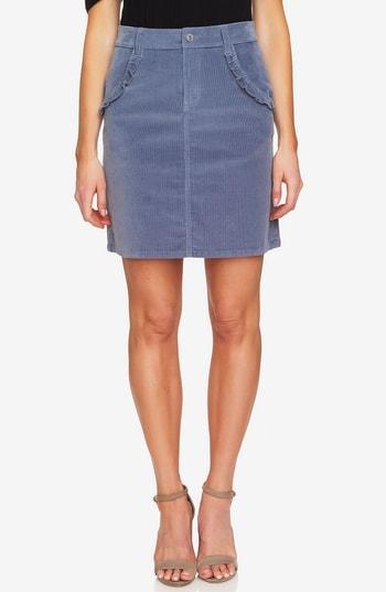 Women's Cece Ruffled Corduroy Skirt - Blue