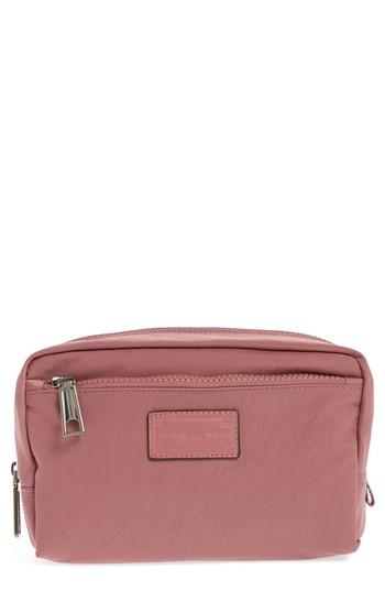 Rebecca Minkoff Nylon Cosmetics Pouch, Size - Smoky Rose