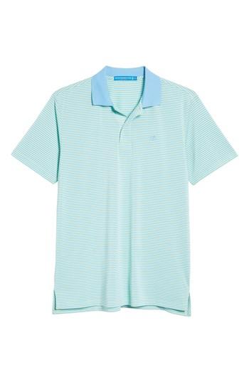 Men's Southern Tide Regular Fit Stripe Stretch Polo, Size - Green