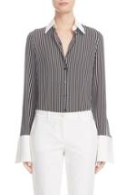 Women's Michael Kors Dock Stripe Silk Georgette Blouse