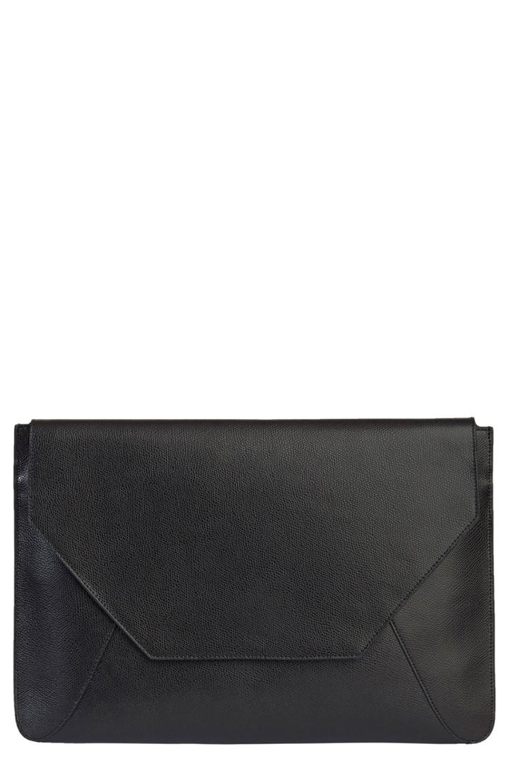 Senreve Pebbled Leather Envelope Clutch - Coral