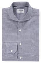 Men's Duchamp Trim Fit Geometric Dress Shirt .5 - 32/33 - Blue