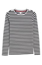 Women's 1901 Rib Crewneck Stretch Cotton Top, Size - Black