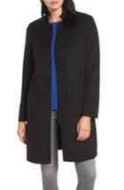 Women's Kenneth Cole New York Double Face Wool Blend Coat - Black