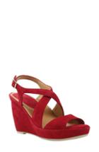 Women's L'amour Des Pieds Ilanna Wedge Sandal .5 M - Red