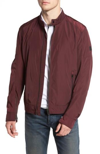 Men's Boss Orange Olawton Water Repellent Moto Jacket R - Red
