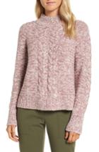 Women's Nordstrom Signature Cashmere Cable Knit Sweater - Burgundy