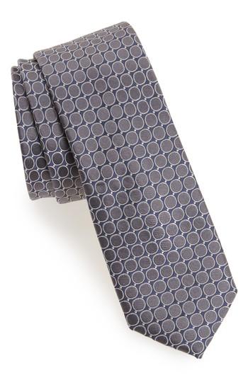 Men's Calibrate Bubble Dot Silk Tie, Size - Metallic