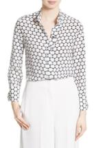 Women's Diane Von Furstenberg Dot Print Silk Shirt