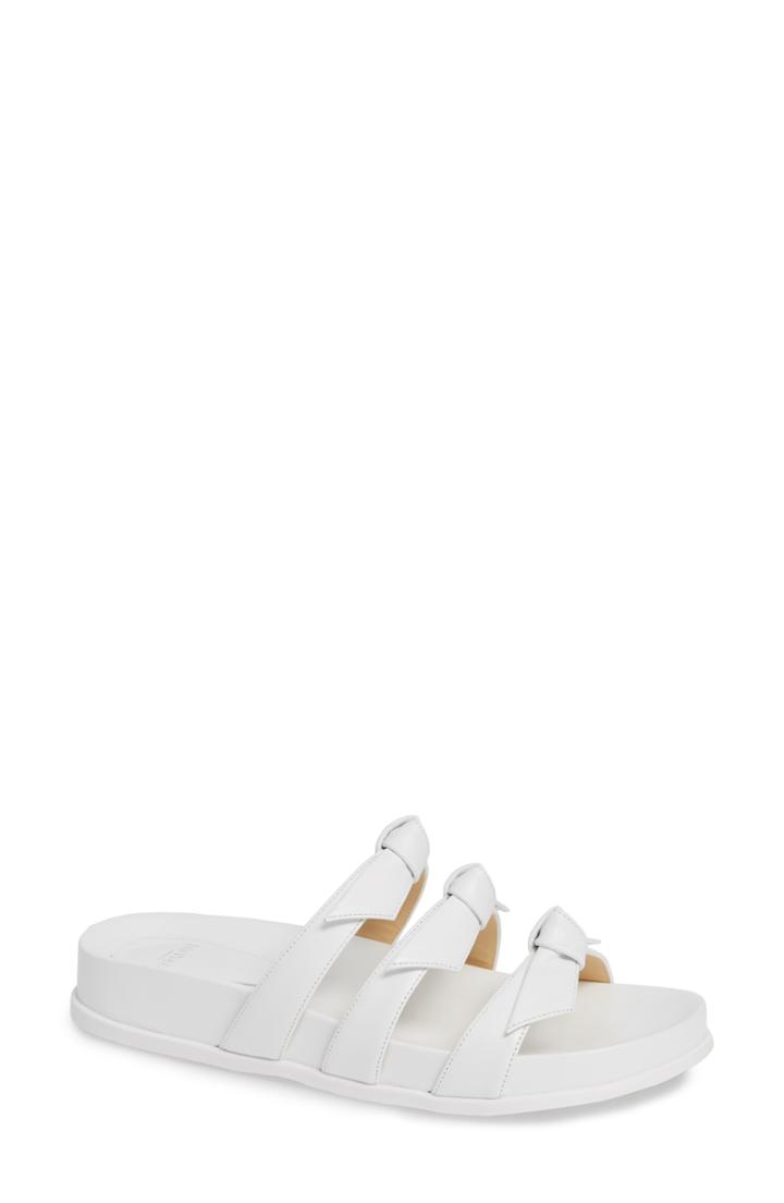 Women's Alexandre Birman Triple Knot Slide Sandal M - White