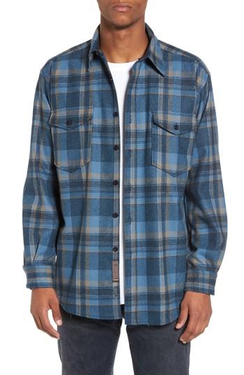 Men's Pendleton Guide Wool Shirt, Size - Blue