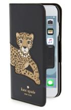 Kate Spade New York Cheetah Applique Iphone 7/8 Folio Case - Black