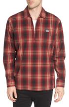Men's Obey Loose Moves Zip Shirt, Size - Burgundy
