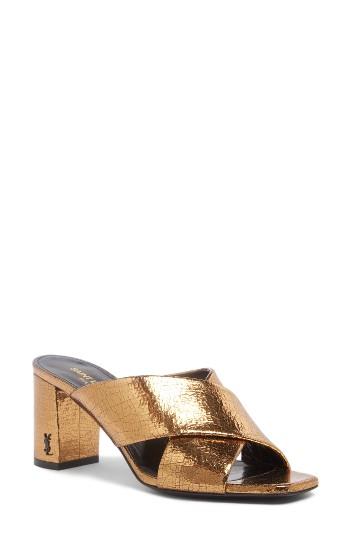 Women's Saint Laurent Loulou Sandal Us / 36eu - Metallic