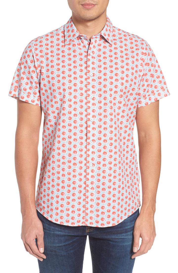 Men's Rodd & Gunn Mellons Bay Fit Sport Shirt, Size Small - Blue