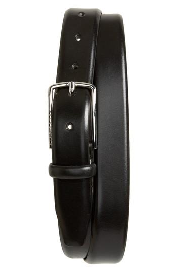 Men's Boss Chuck Calfskin Leather Belt - Black