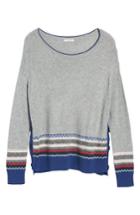 Women's Caslon Long Sleeve Side Button Sweater - Grey