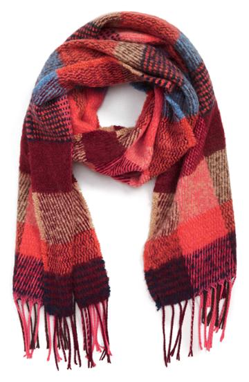 Women's David & Young Checked Scarf