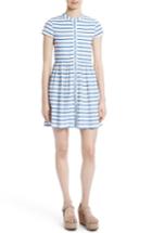 Women's Alice + Olivia York Stripe Button Down Boxy Dress
