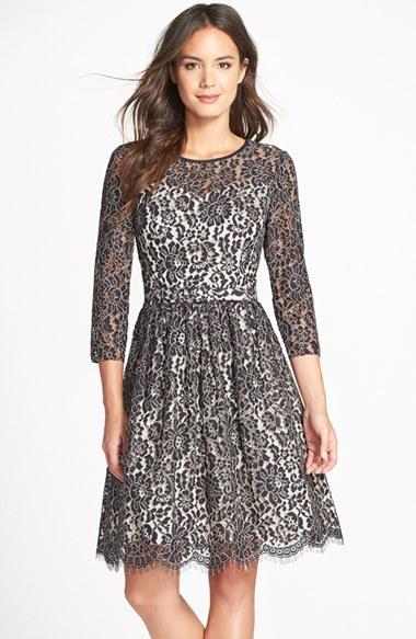 Women's Eliza J Lace Fit & Flare Dress