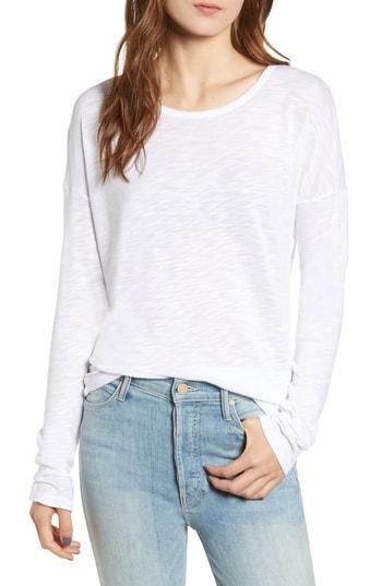 Women's Splendid Crewneck Slub Jersey Tee, Size - White