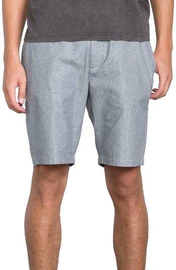 Men's Rvca That'll Walk Oxford Shorts - Blue