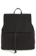 Bp. Satin & Faux Leather Backpack - Black