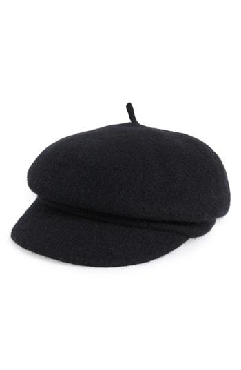 Women's Frye Bryce Wool Felt Newsboy Cap - Black