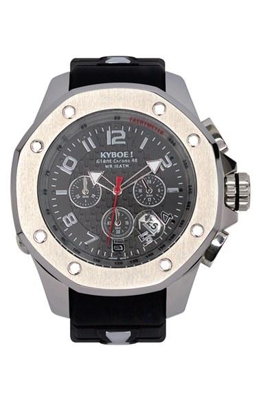 Men's Kyboe! Chronograph Silicone Strap Watch, 48mm