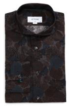 Men's Eton Slim Fit Floral Print Dress Shirt .5 - Grey